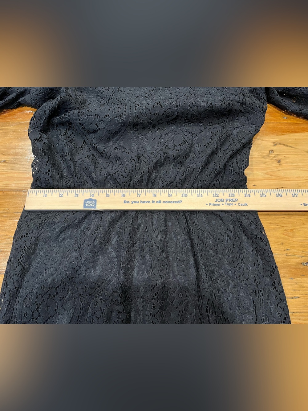 White House Black Market Black Lace Off the Shoulder Dress Vintage Romantic Boho - Picture 9 of 10